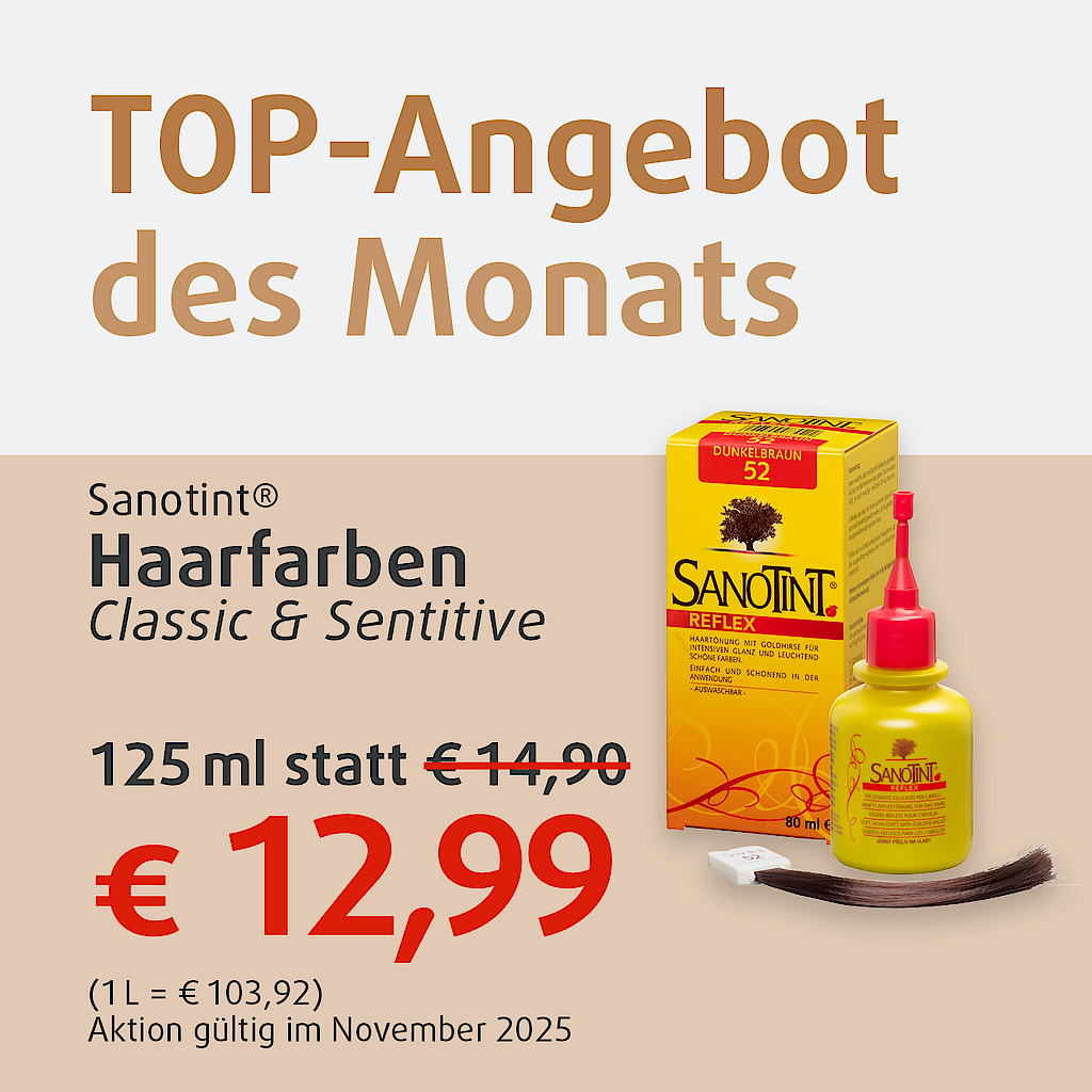 "Diesen November in Aktion: Sanotint Haarfarben statt € 14,90 nur € 12,99"