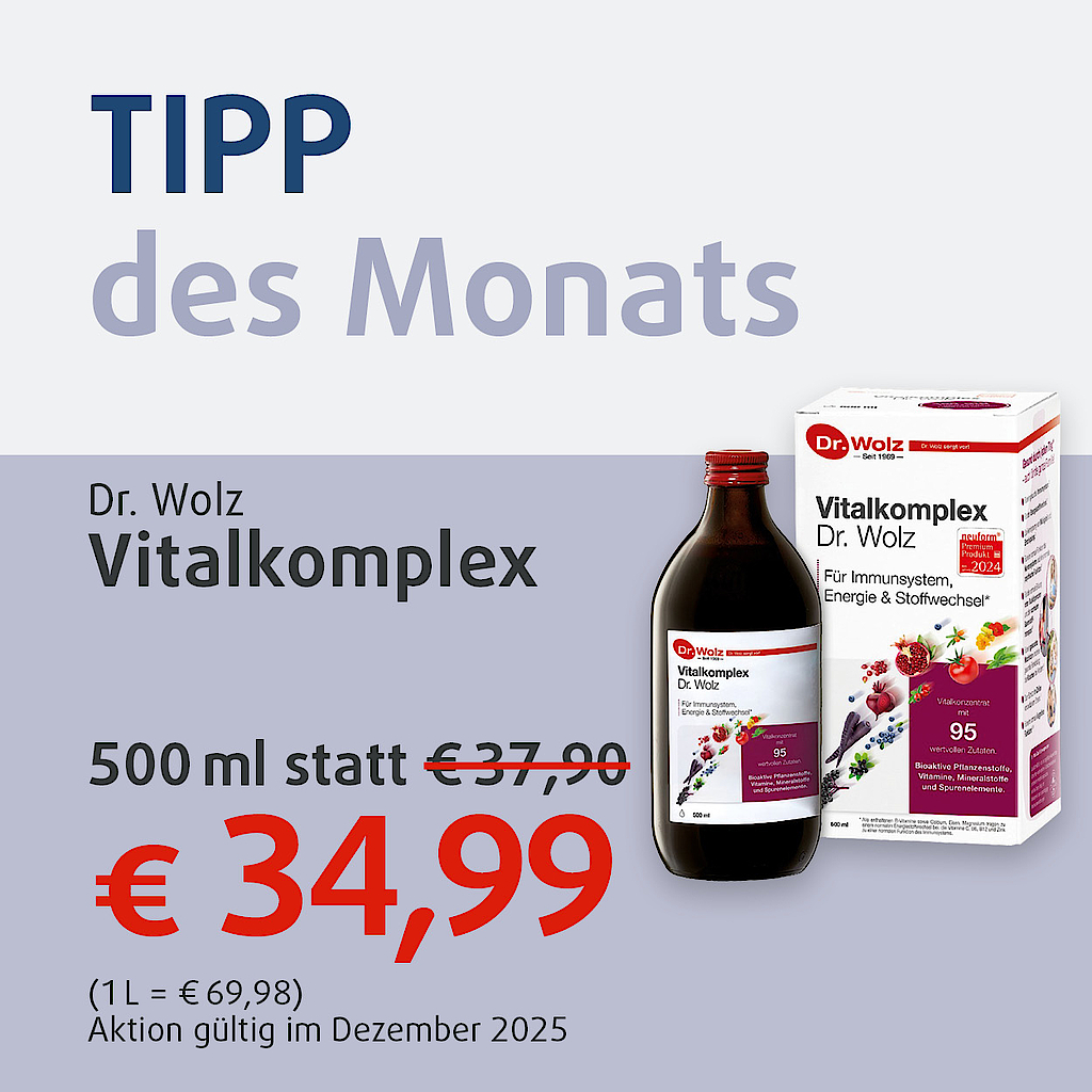 ""Diesen Monat im Angebot: Vitalkomplex von Dr. Wolz!"!"