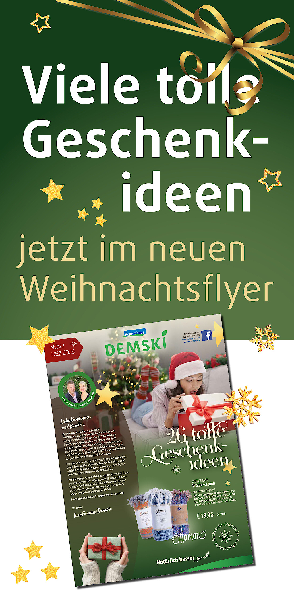 *Tolle Geschenkideen im Weihnachtsflyer des Reformhaus DEMSKI 2025!"