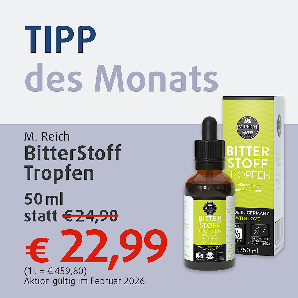 "Diesen Monat im Angebot: BitterStoff vom M. Reich!"