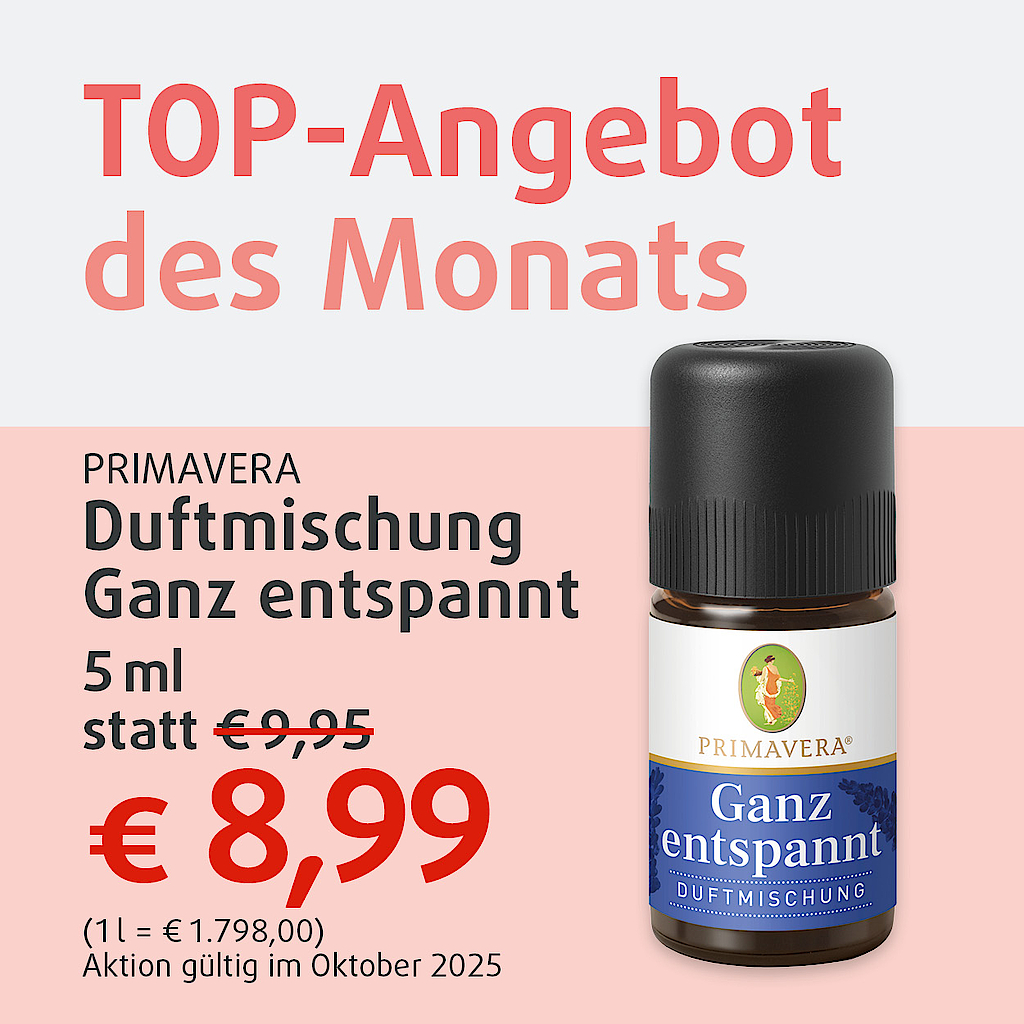 "Im Angebot im Oktober: Primavera Aroma-Öl, Ganz entspannt"