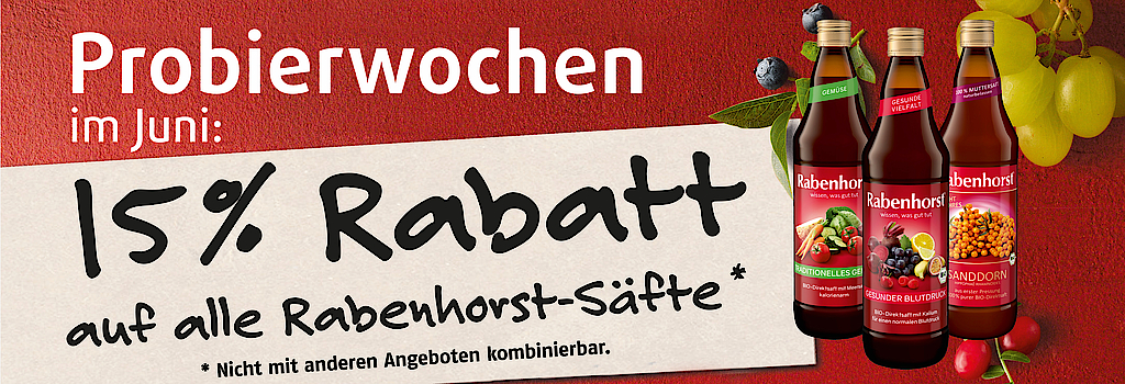 "Rabenhorst Probierwochen im Juni!"
