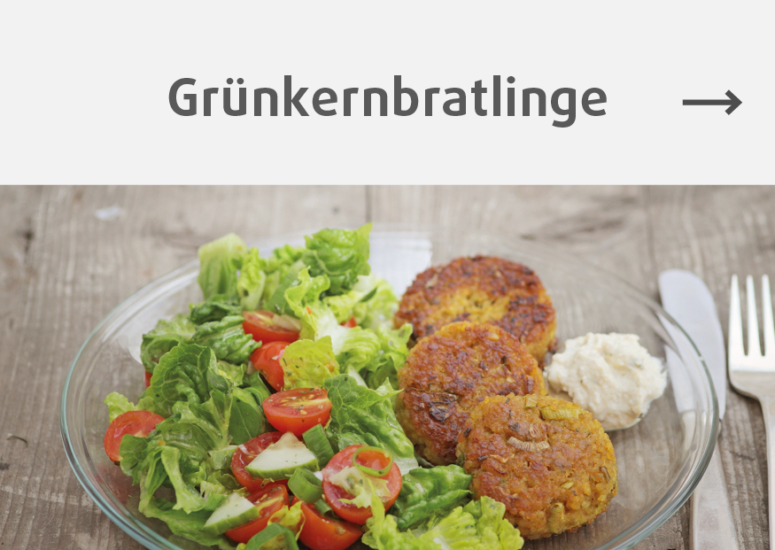 Rezept für vegetarische Bratlinge, Gruenkernschrot